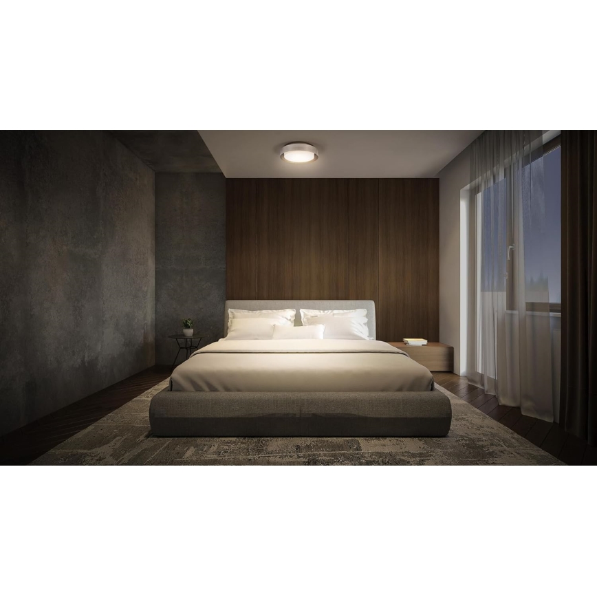 Osram - Kattovalaisin ORBIS MADRID 2xE27/10W/230V halkaisija 29 cm mattakromi