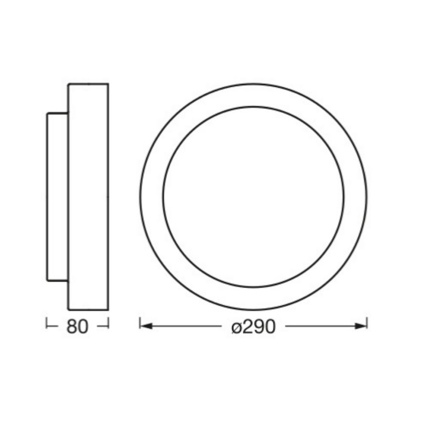 Osram - Kattovalaisin ORBIS MADRID 2xE27/10W/230V Ø 29 cm musta