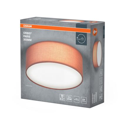 Osram - Kattovalaisin ORBIS PARIS 1xE27/25W/230V Ø 30 cm ruskea