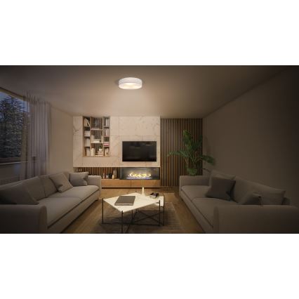 Osram - Kattovalaisin ORBIS PARIS 2xE27/25W/230V, halkaisija 40 cm, valkoinen