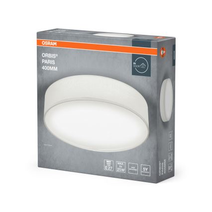 Osram - Kattovalaisin ORBIS PARIS 2xE27/25W/230V, halkaisija 40 cm, valkoinen