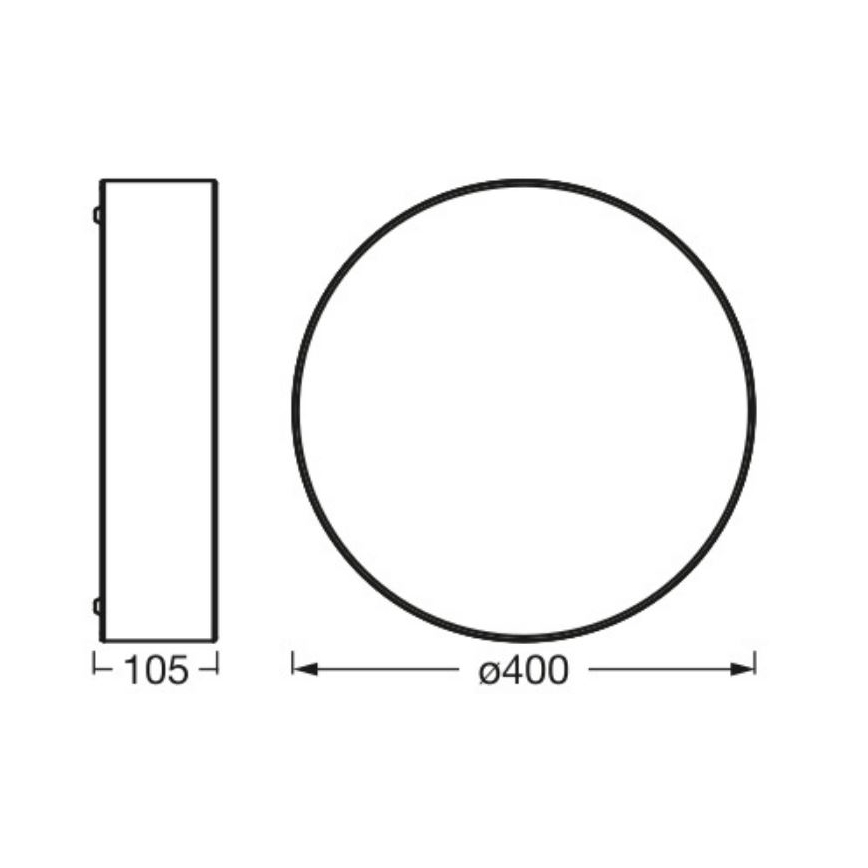 Osram - Kattovalaisin ORBIS PARIS 2xE27/25W/230V, halkaisija 40 cm, valkoinen
