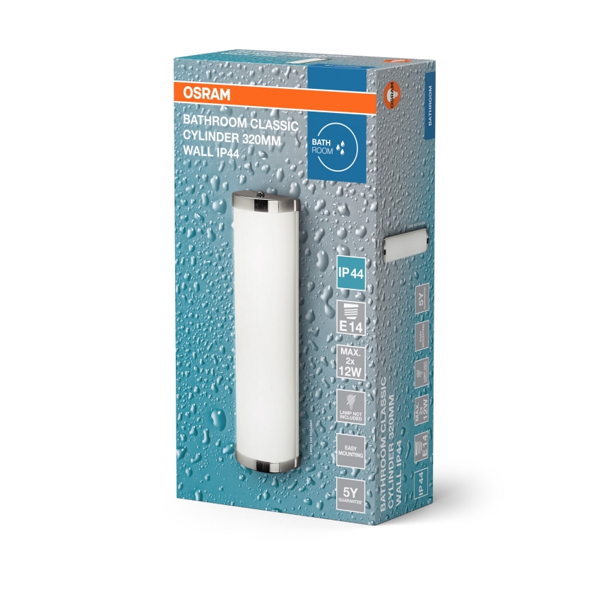 Osram - BATHROOM CLASSIC kylpyhuoneen seinävalaisin 2xE14/12W/230V IP44 kiiltävä kromi