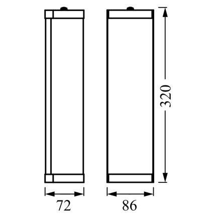 Osram - BATHROOM CLASSIC kylpyhuoneen seinävalaisin 2xE14/12W/230V IP44 kiiltävä kromi