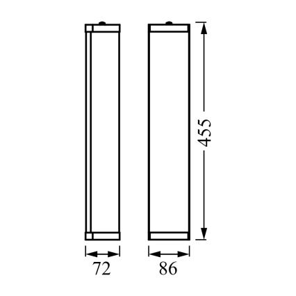 Osram - Kylpyhuoneen seinävalaisin BATHROOM CLASSIC 3xE14/12W/230V IP44 musta