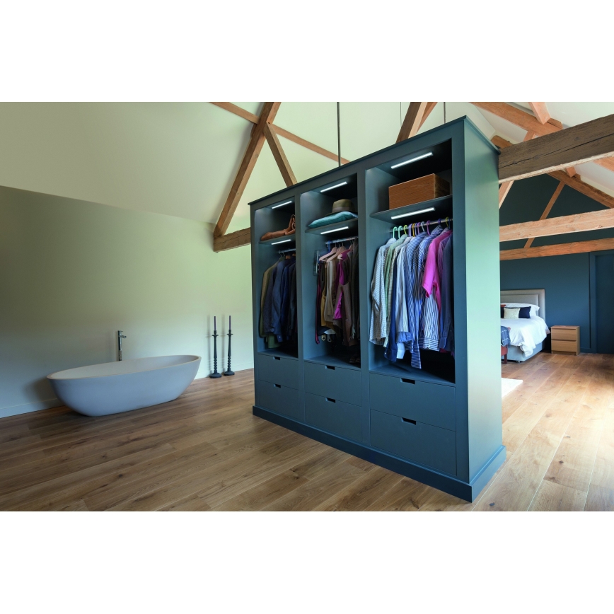 Osram - LED-alakaappivalaisin liike- ja hämärätunnistimella MOBILE LED/1W/5V 500 mAh 20 cm valkoinen