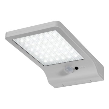 Osram - LED-aurinkoseinävalaisin anturilla DOORLED LED/3W/3,3V 2000 mAh IP44 hopea