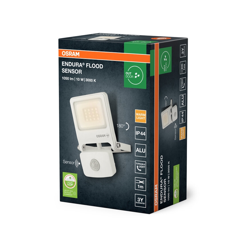 Osram - LED-heijastin liiketunnistimella ENDURA LED/10W/230V 3000K IP44