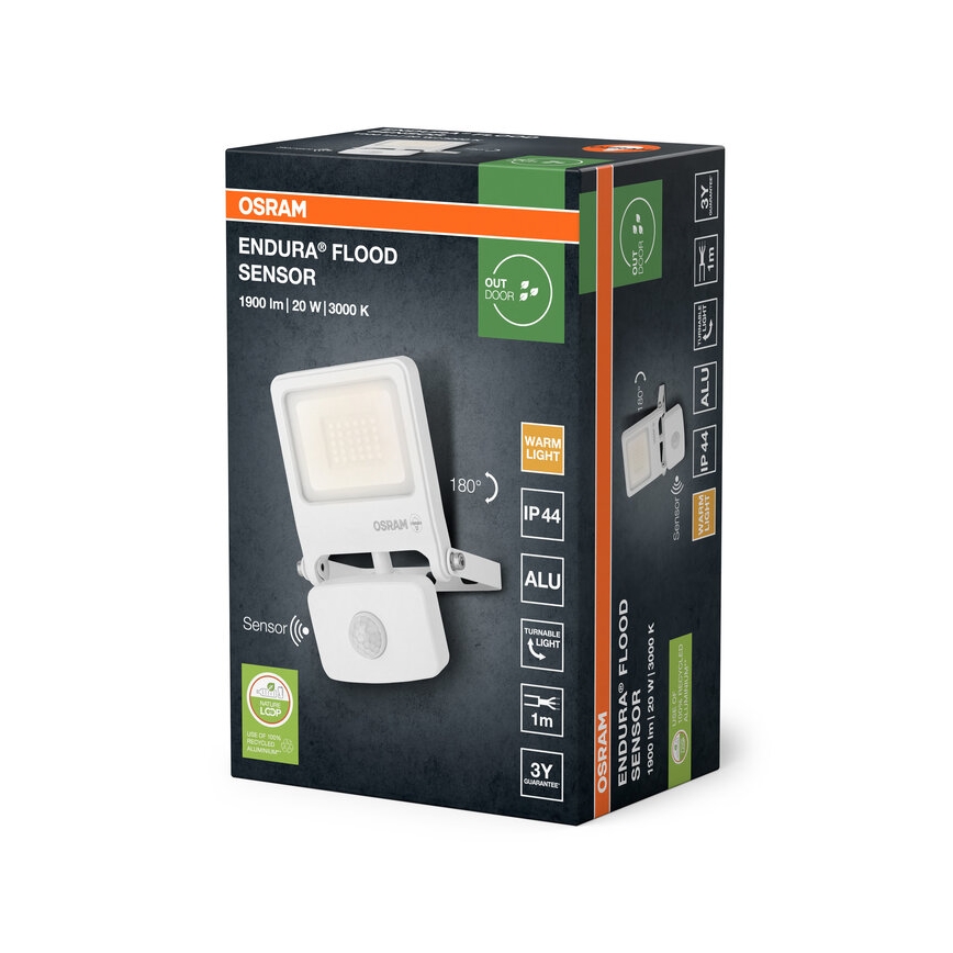 Osram - LED-heittovalo liiketunnistimella ENDURA LED/20W/230V 3000K IP44