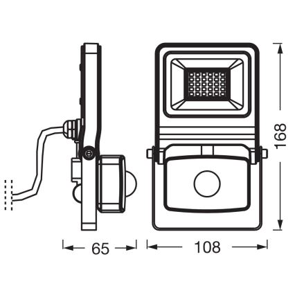 Osram - LED-heittovalo liiketunnistimella ENDURA LED/20W/230V 3000K IP44