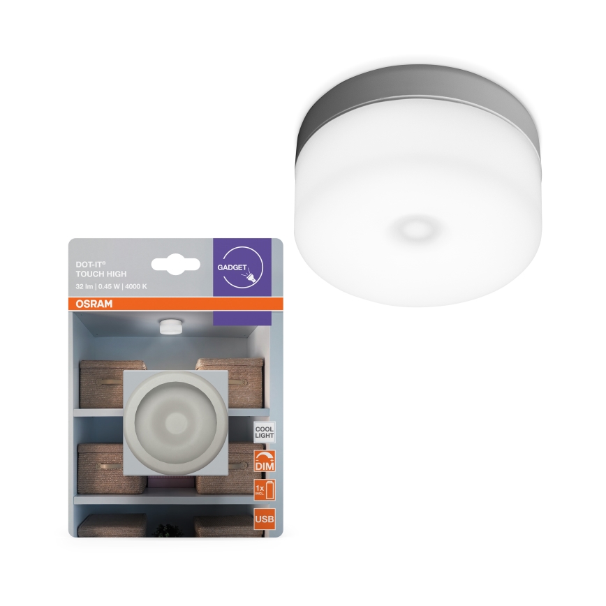 Osram - DOT-IT himmennettävä LED-opastusvalaisin, 0,45 W / 5 V, 500 mAh, valkoinen