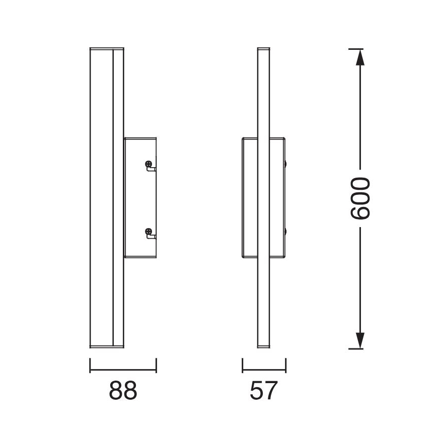 Osram - ORBIS MIRROR LED peilivalaisin, himmennettävä, 10W/230V, 3000/4000K, 60 cm, IP44