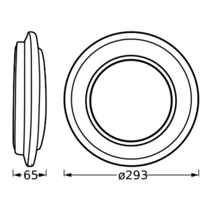 Osram - LED-kattovalaisin ORBIS BERLIN LED/16W/230V Ø 29,3 cm hopea