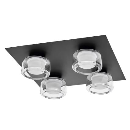 Osram - ORBIS FLAME LED-kattovalaisin kylpyhuoneeseen 4xLED/5,5W/230V 3000/4000K IP44 musta