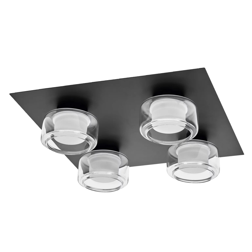 Osram - ORBIS FLAME LED-kattovalaisin kylpyhuoneeseen 4xLED/5,5W/230V 3000/4000K IP44 musta