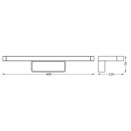 Osram - LED-kylpyhuoneen peilivalaisin DISC BAR LED/7W/230V 3000/4000K 40 cm IP44 kiiltävä kromi