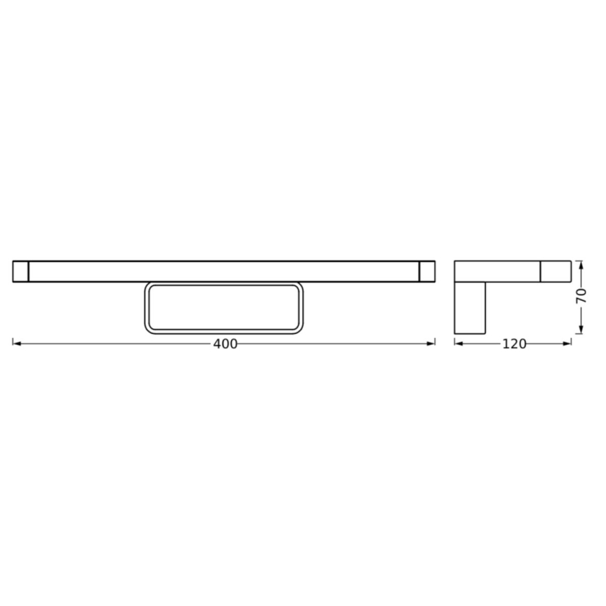 Osram - LED-kylpyhuoneen peilivalaisin DISC BAR LED/7W/230V 3000/4000K 40 cm IP44 kiiltävä kromi
