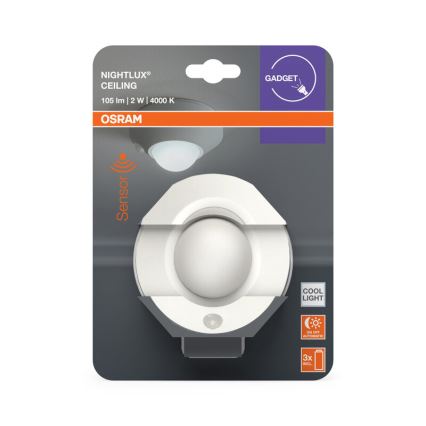 Osram - NIGHTLUX LED-opastevalaisin anturilla LED/2W/3xAA valkoinen