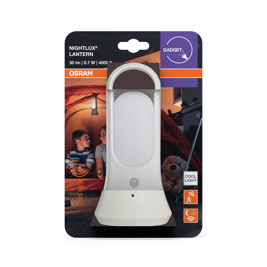 Osram - LED-orientaatiovalaisin liike- ja hämärätunnistimella MOBILE LED/0,7W/4xAAA valkoinen