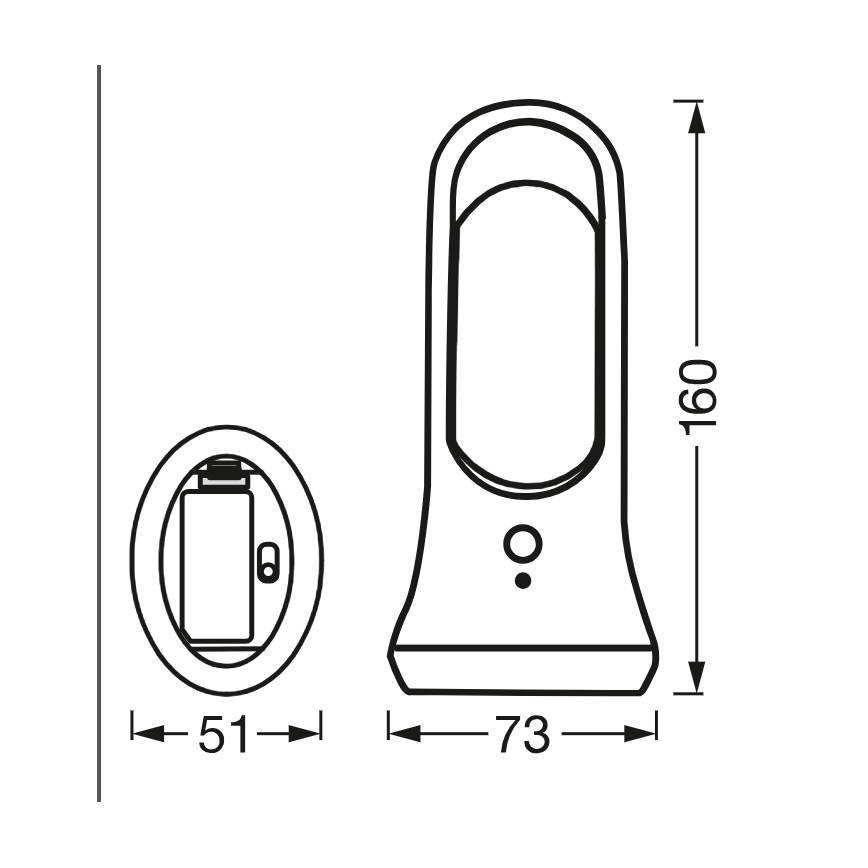 Osram - LED-orientaatiovalaisin liike- ja hämärätunnistimella MOBILE LED/0,7W/4xAAA valkoinen