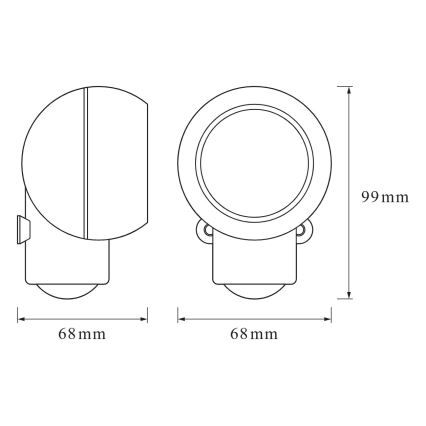 Osram - LED-ulko-opastusvalaisin liike- ja hämäräsensorilla SPYLUX LED/0,3W/4,5V IP43 valkoinen