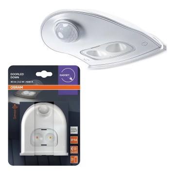 Osram - LED ulkoseinävalaisin anturilla DOORLED LED/0,5W/3xAA IP54 valkoinen