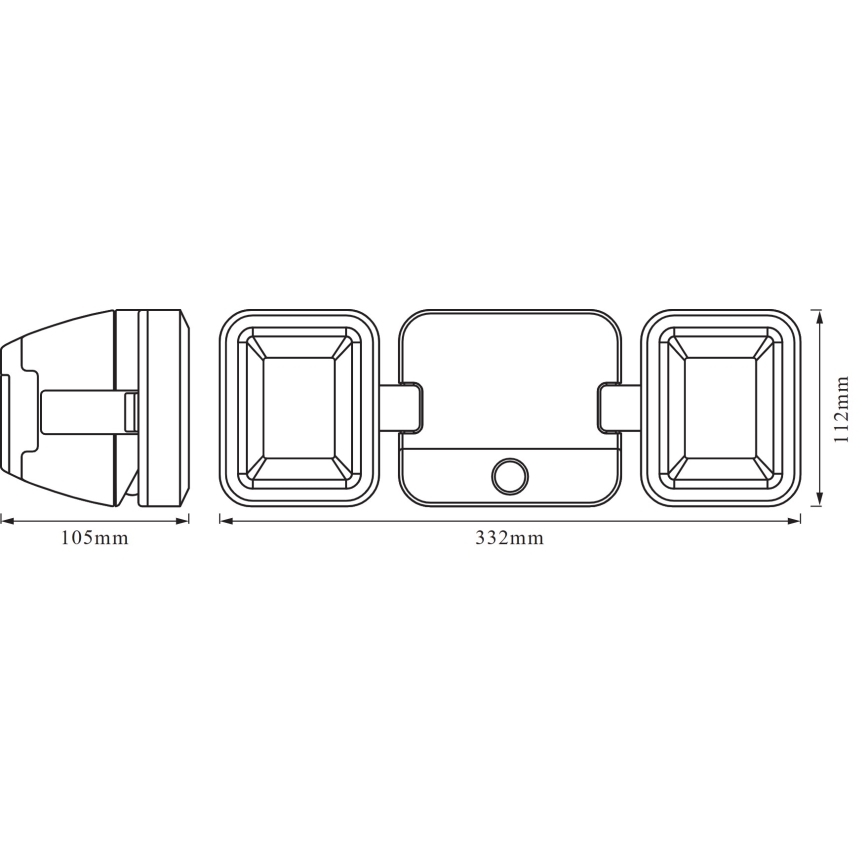 Osram - LED-ulkovalaisin liiketunnistimella BATTERY 2xLED/5W/4xD IP54