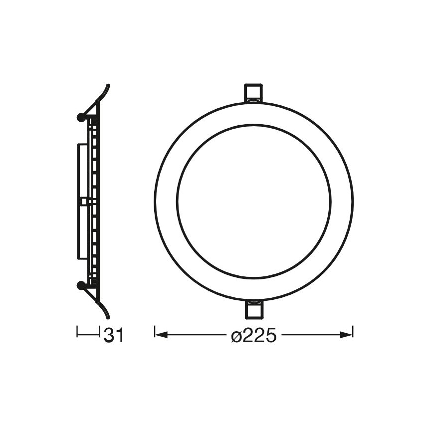Osram - LED upotettava valo SLIM LED/22W/230V 4000K