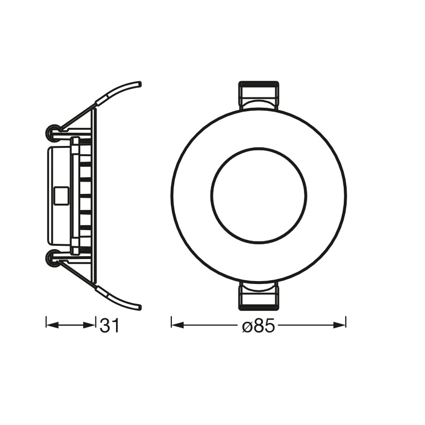 Osram - LED-uppovalaisin SLIM LED/4,5W/230V 6500K