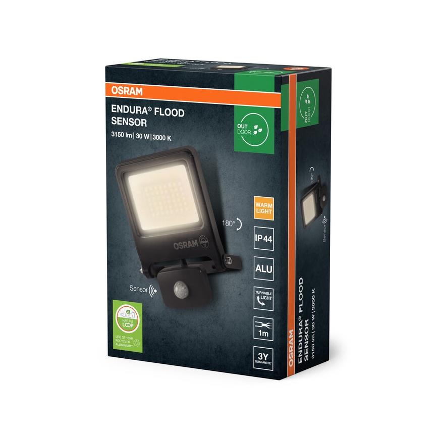 Osram - LED-valonheitin liiketunnistimella ENDURA LED/30W/230V 3000K IP44