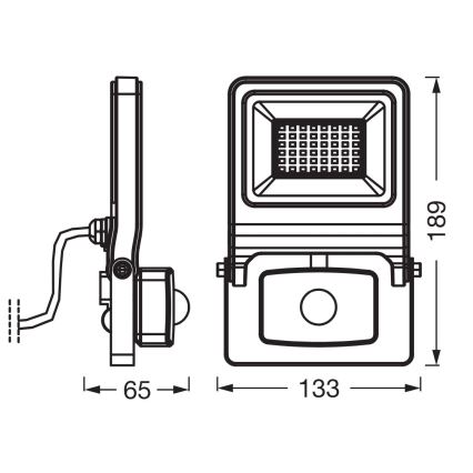 Osram - LED-valonheitin liiketunnistimella ENDURA LED/30W/230V IP44