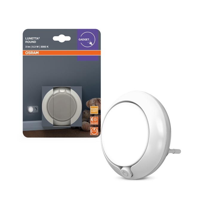 Osram - LED-yövalo anturilla LUNETTA LED/0,3W/230V 3000K