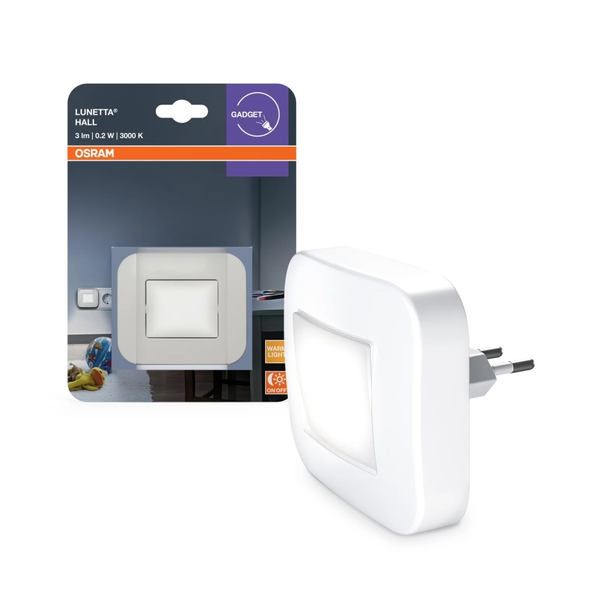 Osram - LED-yövalo hämäräkytkimellä LUNETTA LED/0,2W/230V