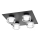 Osram - ORBIS FLAME LED-kattovalaisin kylpyhuoneeseen 4xLED/5,5W/230V 3000/4000K IP44 musta