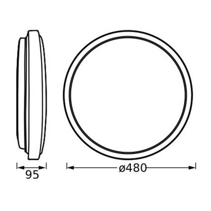 Osram - ORBIS LONDON LED-kattovalaisin LED/36W/230V, halkaisija 48 cm, valkoinen
