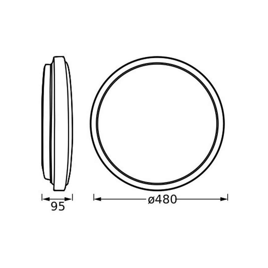 Osram - ORBIS LONDON LED-kattovalaisin LED/36W/230V, halkaisija 48 cm, valkoinen