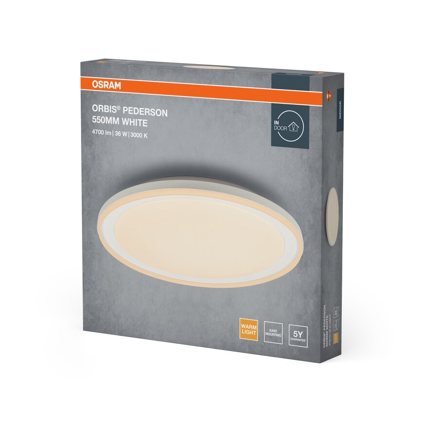 Osram - ORBIS PEDERSON LED - LED-kattovalaisin, LED/36W/230V, halkaisija 55 cm, valkoinen