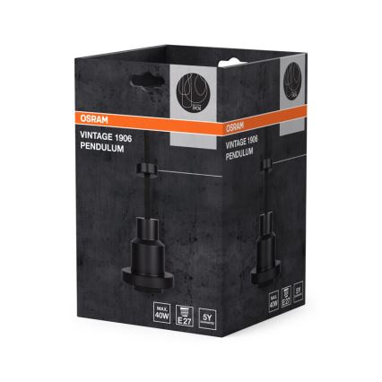 Osram - PENDULUM-virtajohto 1xE27/40W/230V musta