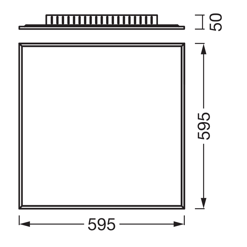 Osram - Pinta-asennettava LED-paneeli PLANON LED/40W/230V 59,5x59,5 cm valkoinen
