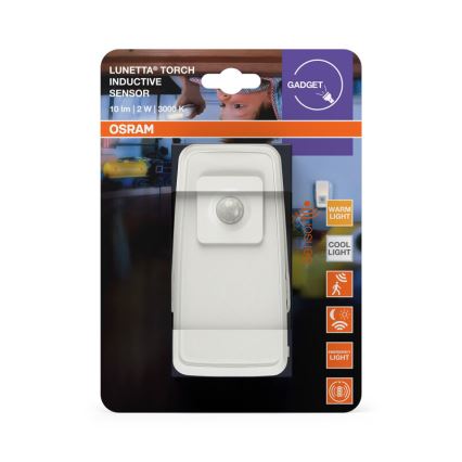 Osram - pistokkeellinen LED-yövalo liiketunnistimella LUNETTA LED/2W/230V
