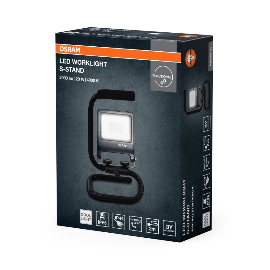 Osram - S-STAND LED-reflektori jalustalla LED/20W/230V 4000K IP65 antrasiitti