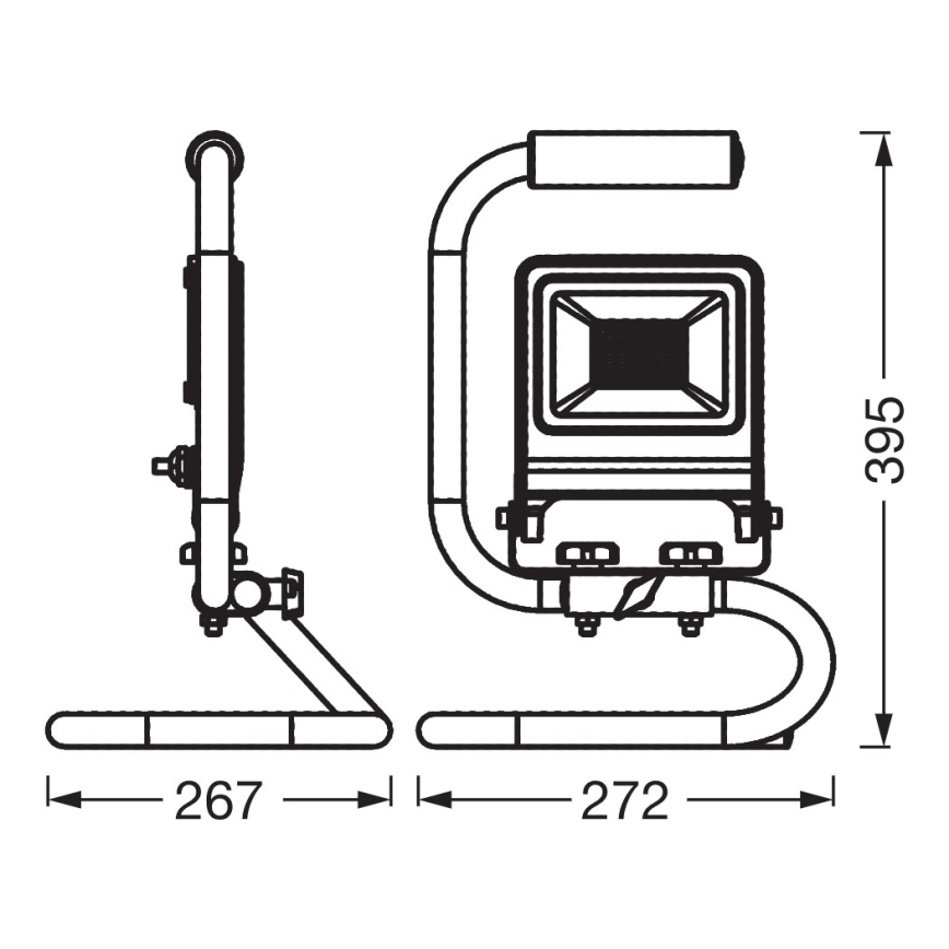 Osram - S-STAND LED-valonheitin jalustalla LED/50W/230V 4000K IP65 antrasiitti