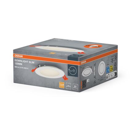 Osram - SLIM upotettava LED-alasvalo 8W/230V 3000K
