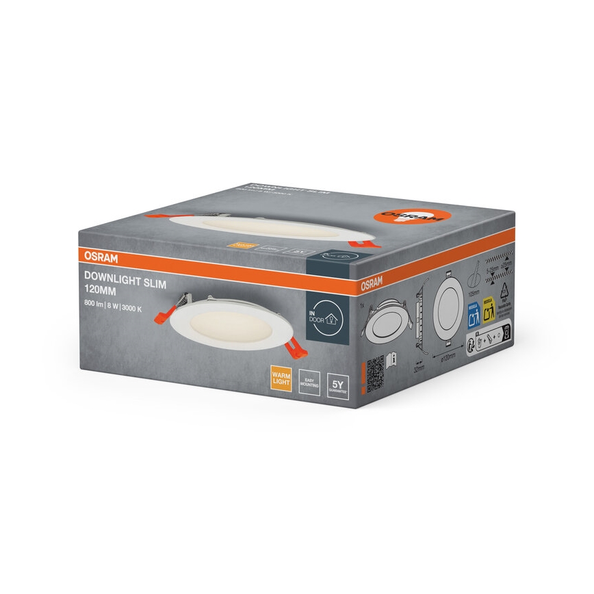 Osram - SLIM upotettava LED-alasvalo 8W/230V 3000K