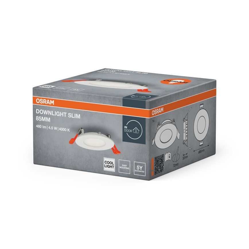 Osram - SLIM upotettava LED-alasvalo LED/4,5W/230V 4000K