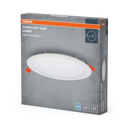 Osram - Upotettava LED-alasvalo SLIM LED/22W/230V 6500K