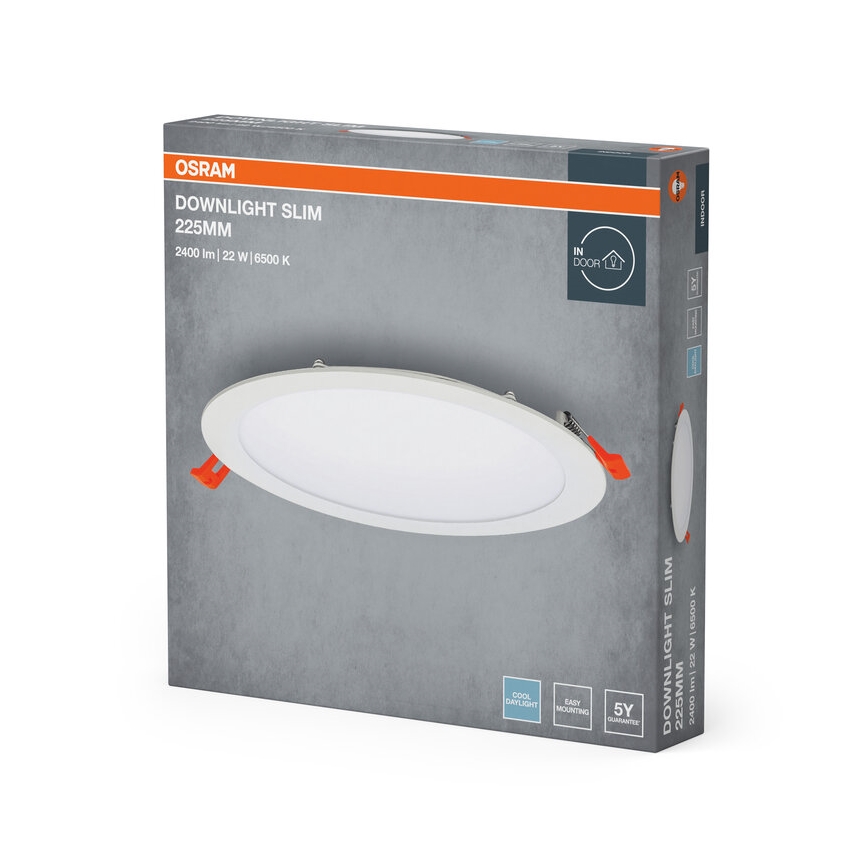 Osram - Upotettava LED-alasvalo SLIM LED/22W/230V 6500K