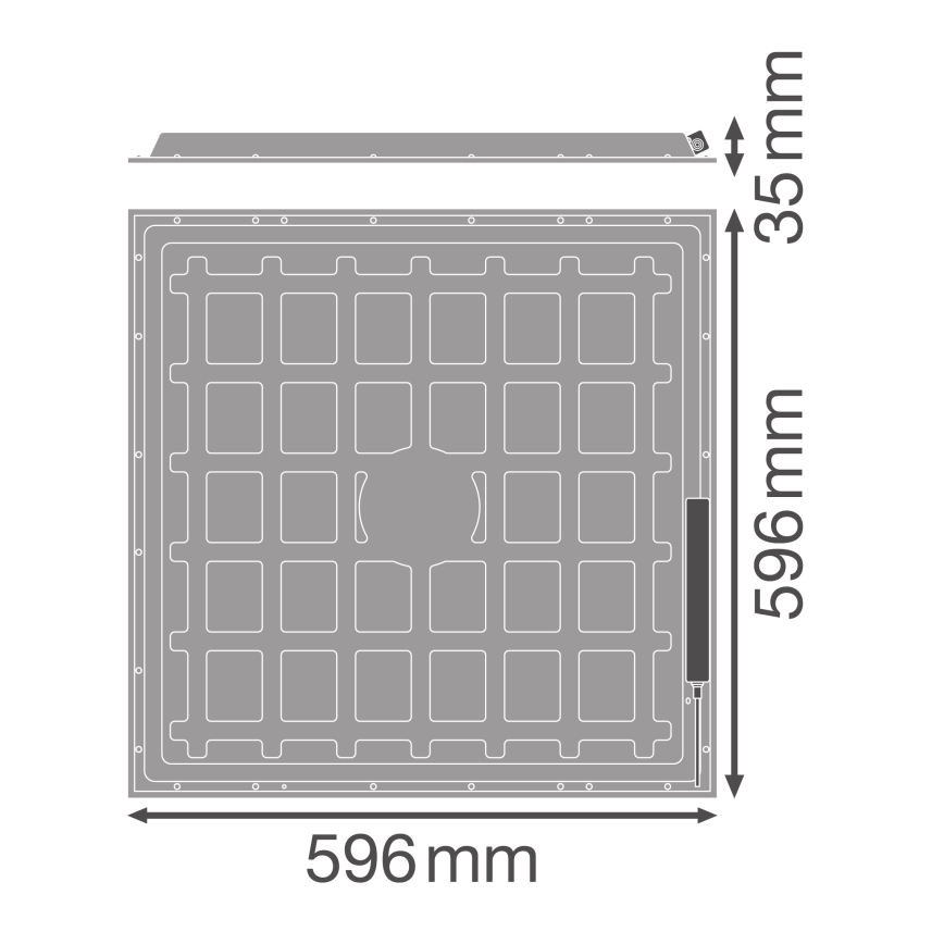 Osram - LED upotettava kattopaneeli ESSENTIAL LED/36W/230V 6500K 59,6x59,6 cm valkoinen