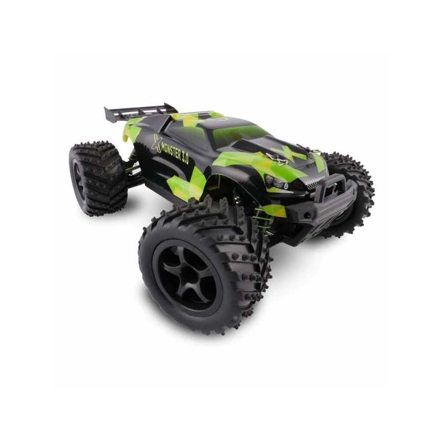 Overmax - radio-ohjattava RC-auto X-MONSTER 3.0 1700 mAh Musta/Vihreä