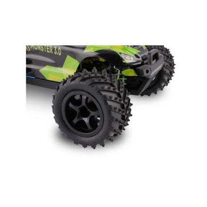 Overmax - radio-ohjattava RC-auto X-MONSTER 3.0 1700 mAh Musta/Vihreä